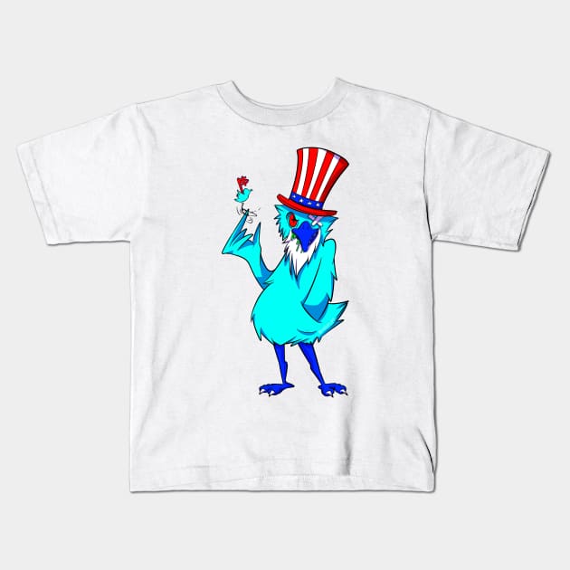 Blue Twitter Kids T-Shirt by NetJan